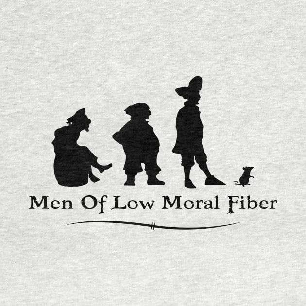 Men of Low Moral Fiber (black on white) by menoflowmoralfiber